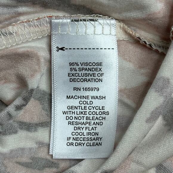 NWT Cable & Gauge Orange Geometric Print Open Sleeve Blouse Womens Size Small S - Picture 10 of 12